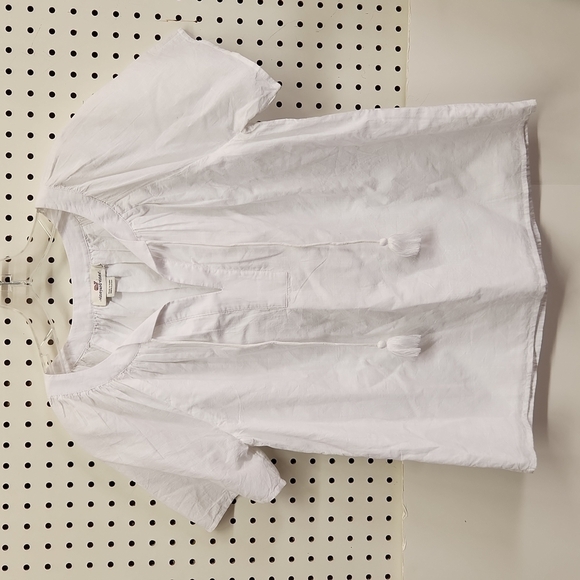 𝅺vineyard vines boho top white XS EUC - Picture 1 of 5